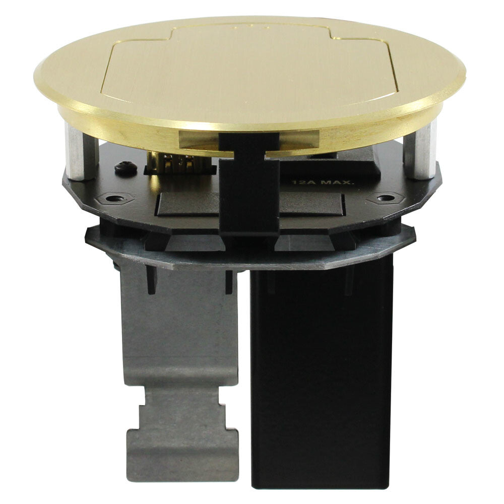 FSR T3-DV2S-BRS outlet box NEMA 5-15R Aluminium, Black, Brass