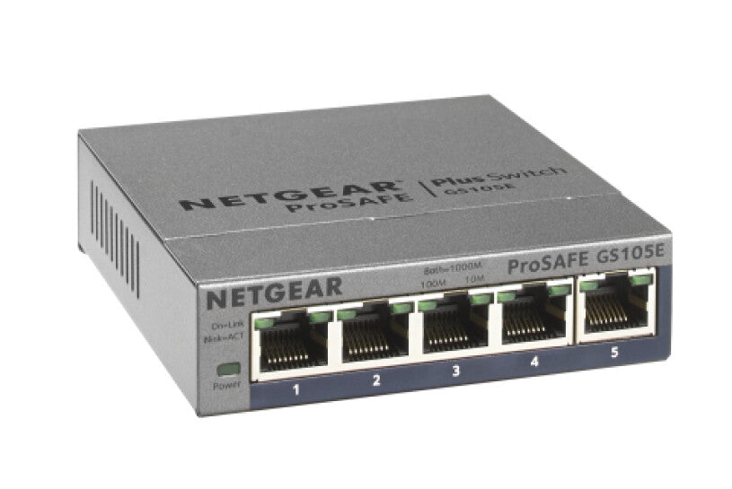 NETGEAR 5-Port Gigabit Ethernet Plus Switch (GS105Ev2)