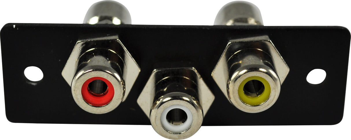 FSR IPS-AV231S-BLK socket-outlet 3 x RCA Black