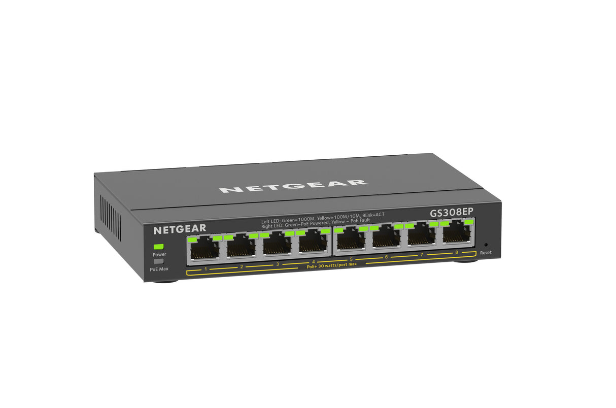NETGEAR 8 Port PoE Gigabit Ethernet Plus Switch (GS308EP)