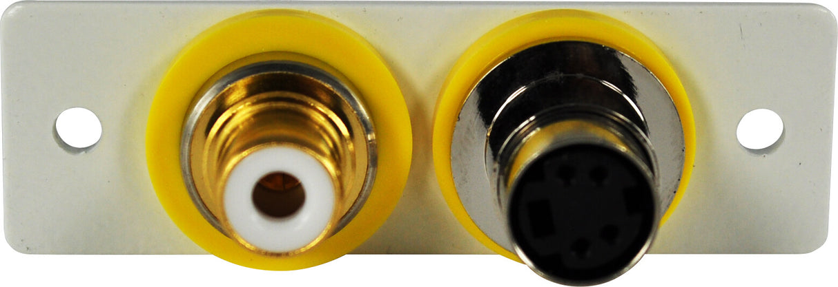 FSR IPS-V921S-WHT socket-outlet S-Video + RCA Black, White, Yellow