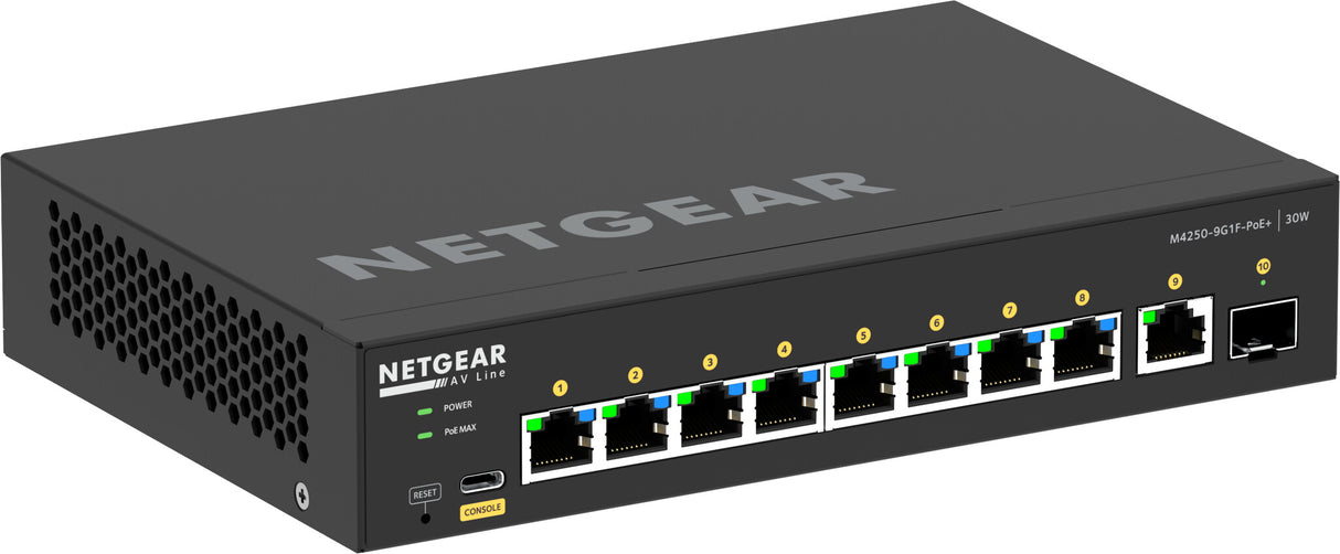 NETGEAR 8x1G PoE+ 110W 1x1G and 1xSFP Managed Switch