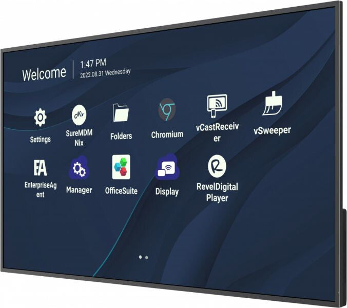 Viewsonic CDE4330 Signage Display 109.2 cm (43") Wi-Fi 450 cd/m² 4K Ultra HD Black Built-in processor Android 11