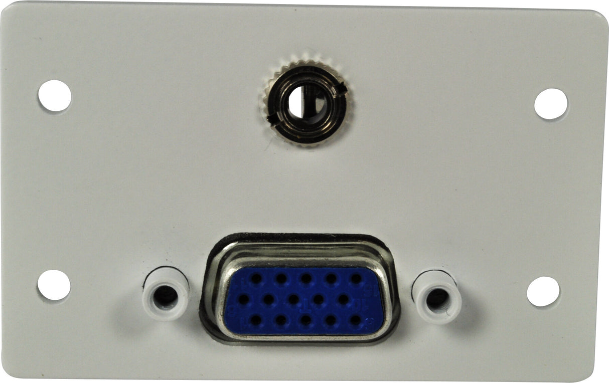 FSR IPS-AV920D-WHT socket-outlet VGA + 3.5mm Blue, White