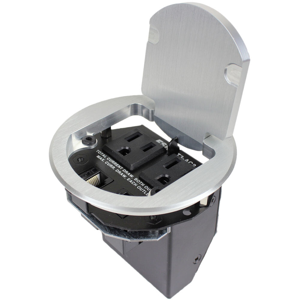 FSR T3-AC2-ALM outlet box Aluminium, Black