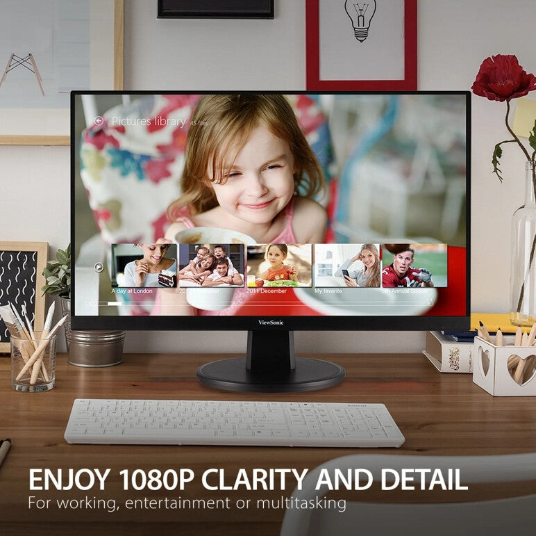 Viewsonic VA VA2447-MHU computer monitor 61 cm (24") 1920 x 1080 pixels Full HD LED Black