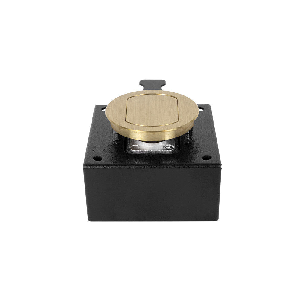 FSR T3-MJ+BRS outlet box XLR Black, Brass