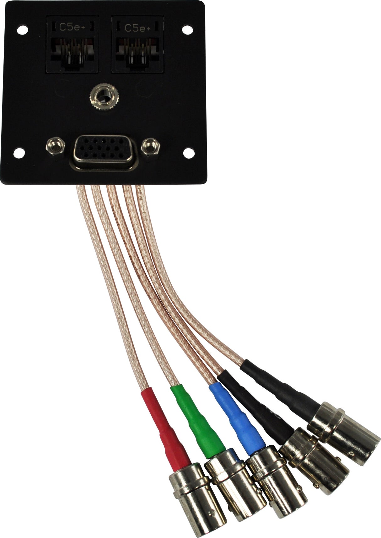 FSR IPS-AVC940T-BLK socket-outlet 2 x RJ-45 + VGA + 3.5mm Black