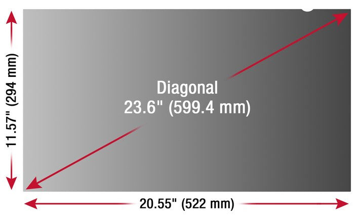 Viewsonic VSPF2360 display privacy filters Frameless display privacy filter 59.9 cm (23.6")