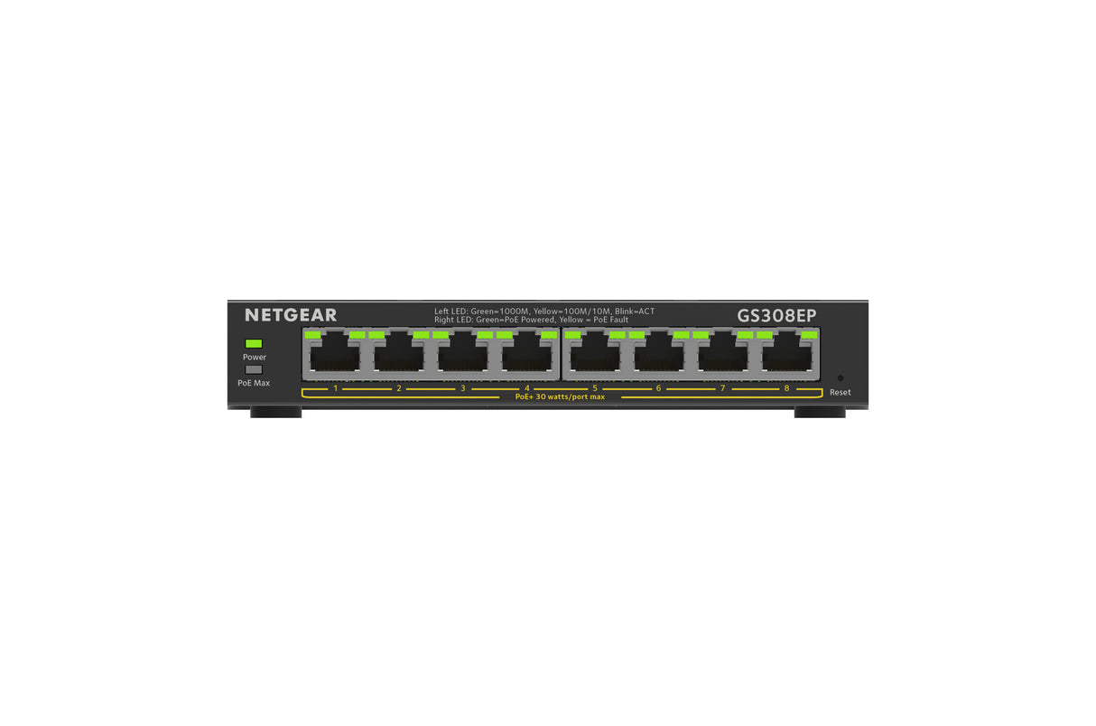 NETGEAR 8 Port PoE Gigabit Ethernet Plus Switch (GS308EP)