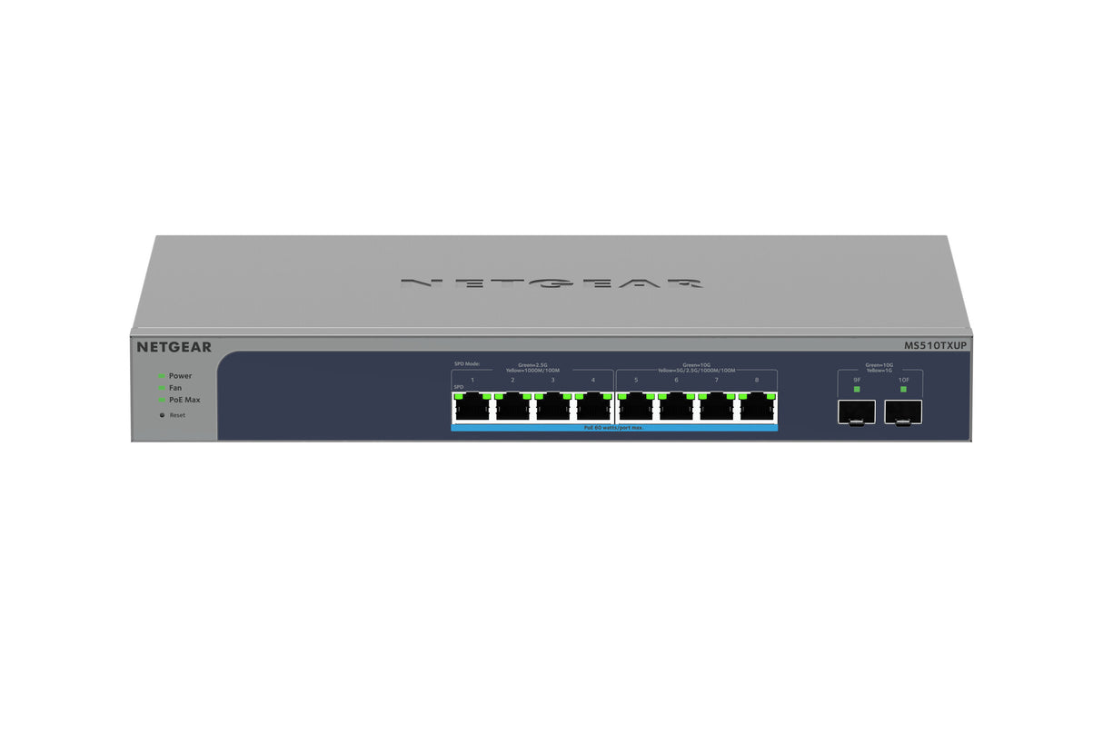 NETGEAR 10-Port PoE Multi-Gigabit/10G Ethernet Smart Switch (MS510TXUP)