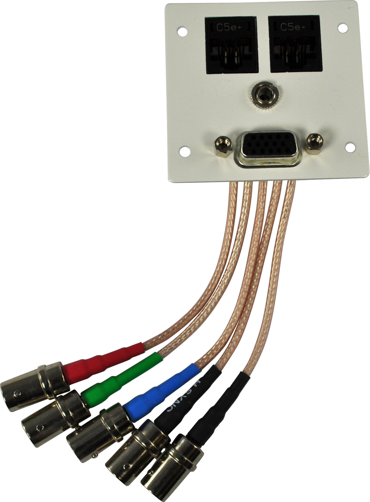 FSR IPS-AVC940T-WHT socket-outlet 2 x RJ-45 + VGA + 3.5mm Black, White