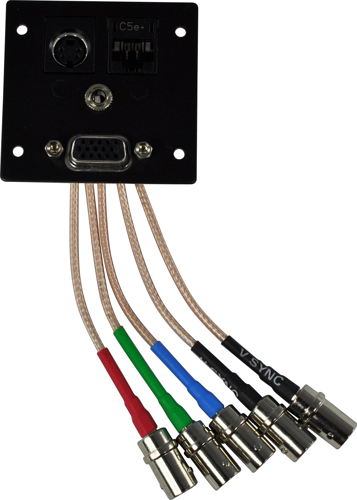 FSR IPS-AVC942T-BLK socket-outlet VGA + RJ-45 + 3.5mm + S-Video Black