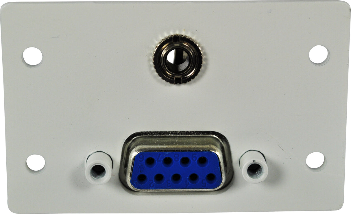 FSR IPS-AV923D-WHT socket-outlet VGA (D-Sub) + 3.5 mm Blue, White