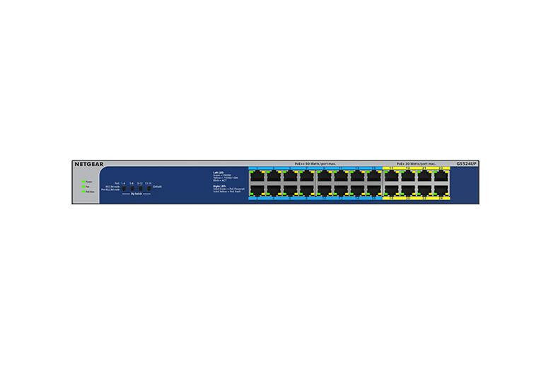 NETGEAR GS524UP Unmanaged Gigabit Ethernet (10/100/1000) Power over Ethernet (PoE) 1U Grey