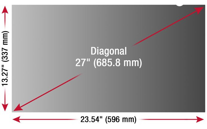 Viewsonic VSPF2700 display privacy filters Frameless display privacy filter 68.6 cm (27")