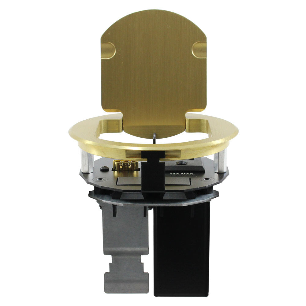 FSR T3-DV2S-BRS outlet box NEMA 5-15R Aluminium, Black, Brass