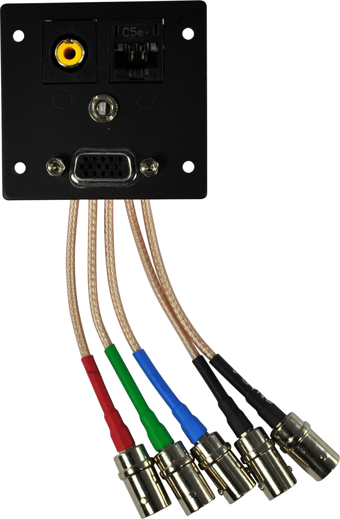 FSR IPS-AVC941T-BLK socket-outlet VGA + 3.5mm + RCA + RJ-45 Black