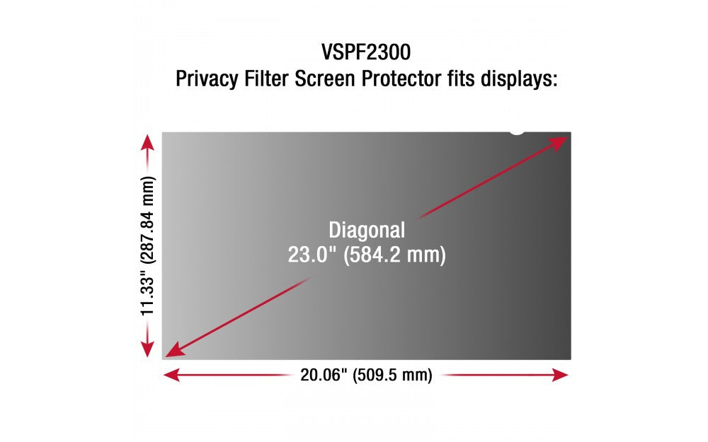 Viewsonic VSPF2300 display privacy filters 58.4 cm (23")
