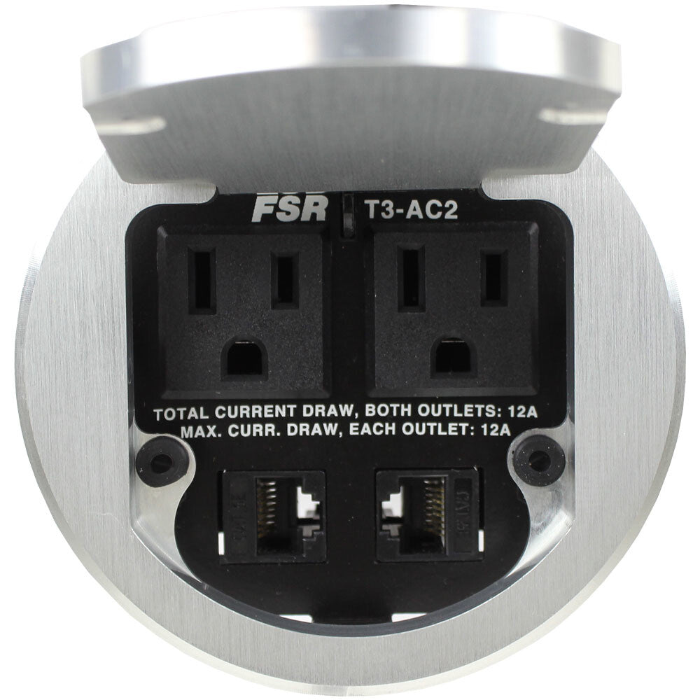 FSR T3-AC2-ALM outlet box Aluminium, Black