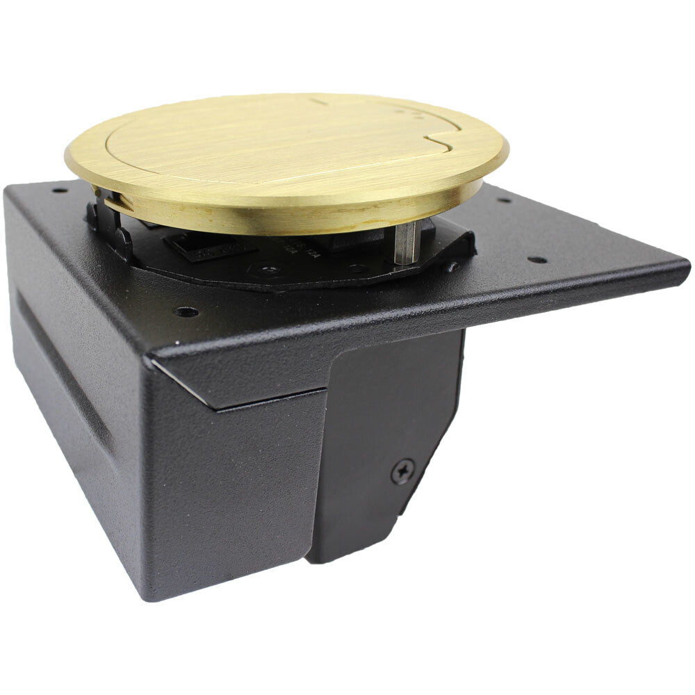 FSR T3-AC2-BRS outlet box Black, Brass