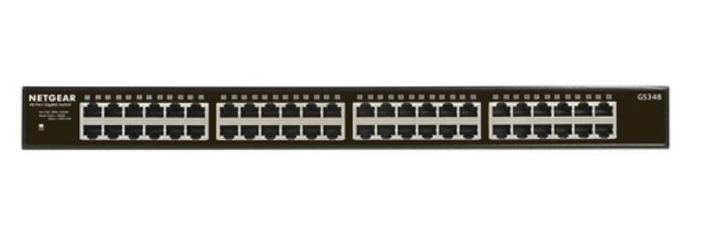 NETGEAR GS348 Unmanaged Gigabit Ethernet (10/100/1000) 1U Black