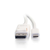 C2G 3ft (0.9m) USB-C® to DisplayPortTM Adapter Cable - 4K 30Hz - White