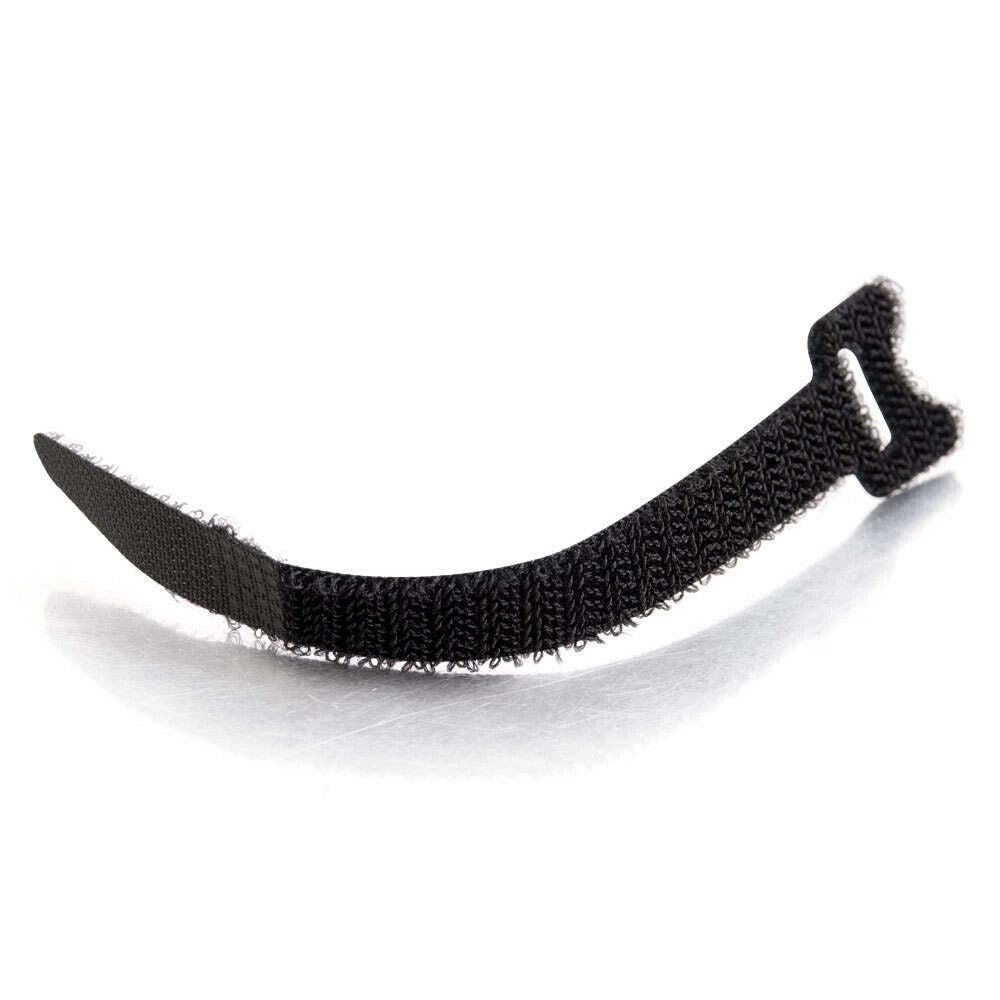 C2G 0.5ft (0.15m) Hook-and-Loop Cable Management Wrap Multipack (12-Pack) - Black