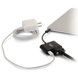 C2G USB-C® to VGA Video Multiport Adapter with Power Delivery up to 60W - Black