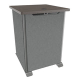 Middle Atlantic Forum ForumTM Side Cart Rack, 16RU, 27" Deep, Wilsonart® Asian Night, Graphite Powdercoat, Charcoal Gray Felt