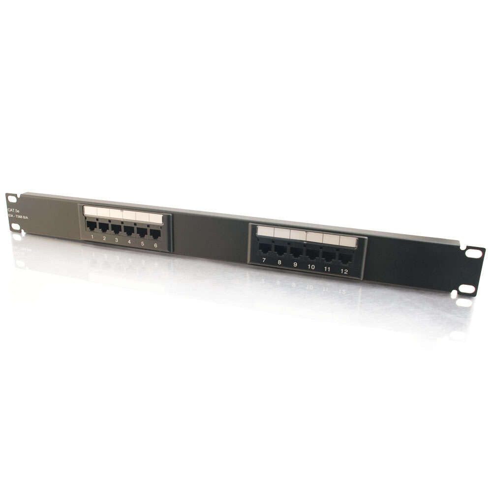 C2G 12-Port Cat5e 110-Type Patch Panel