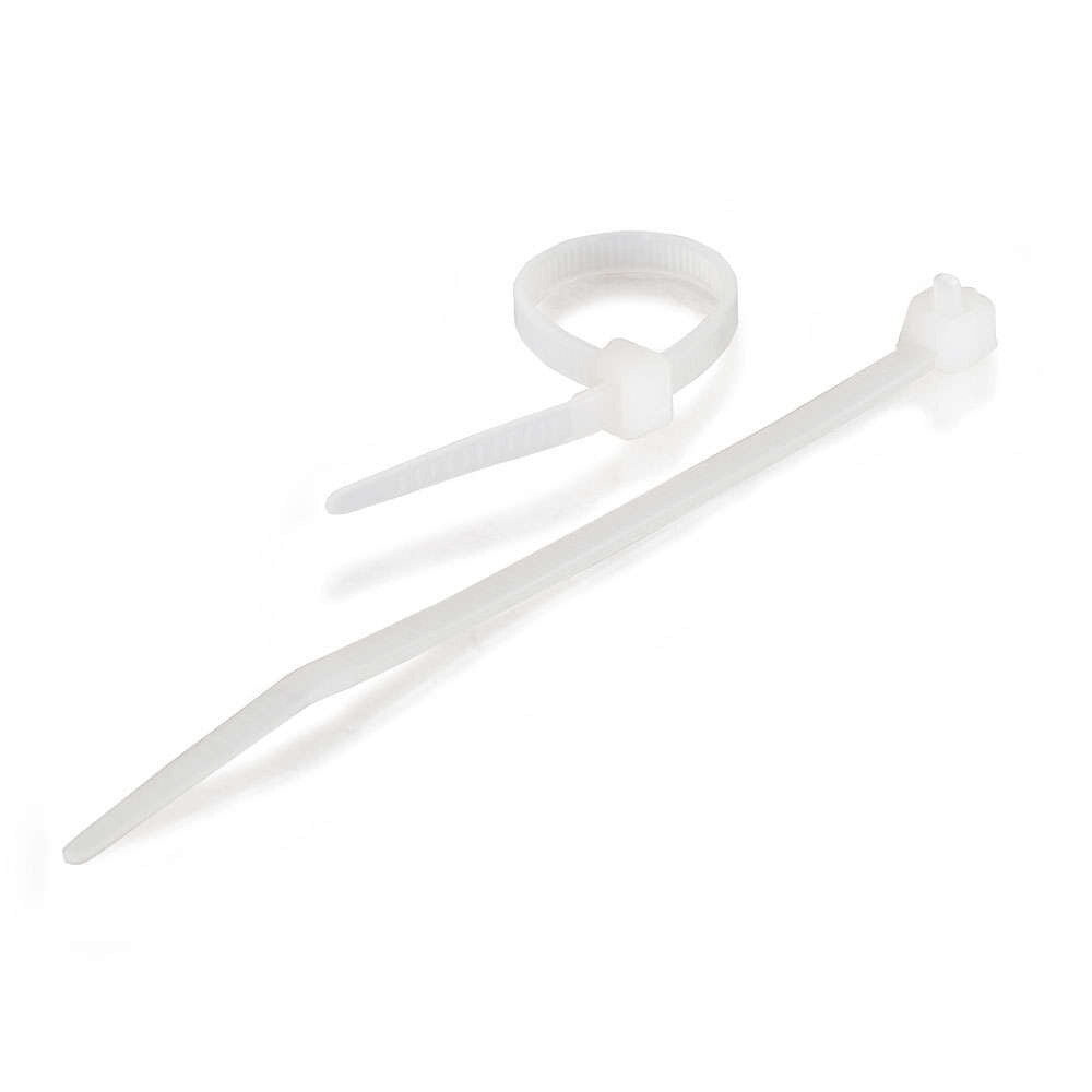 C2G 7.75in Releasable/Reusable Cable Tie Multipack - 50 Pack - White