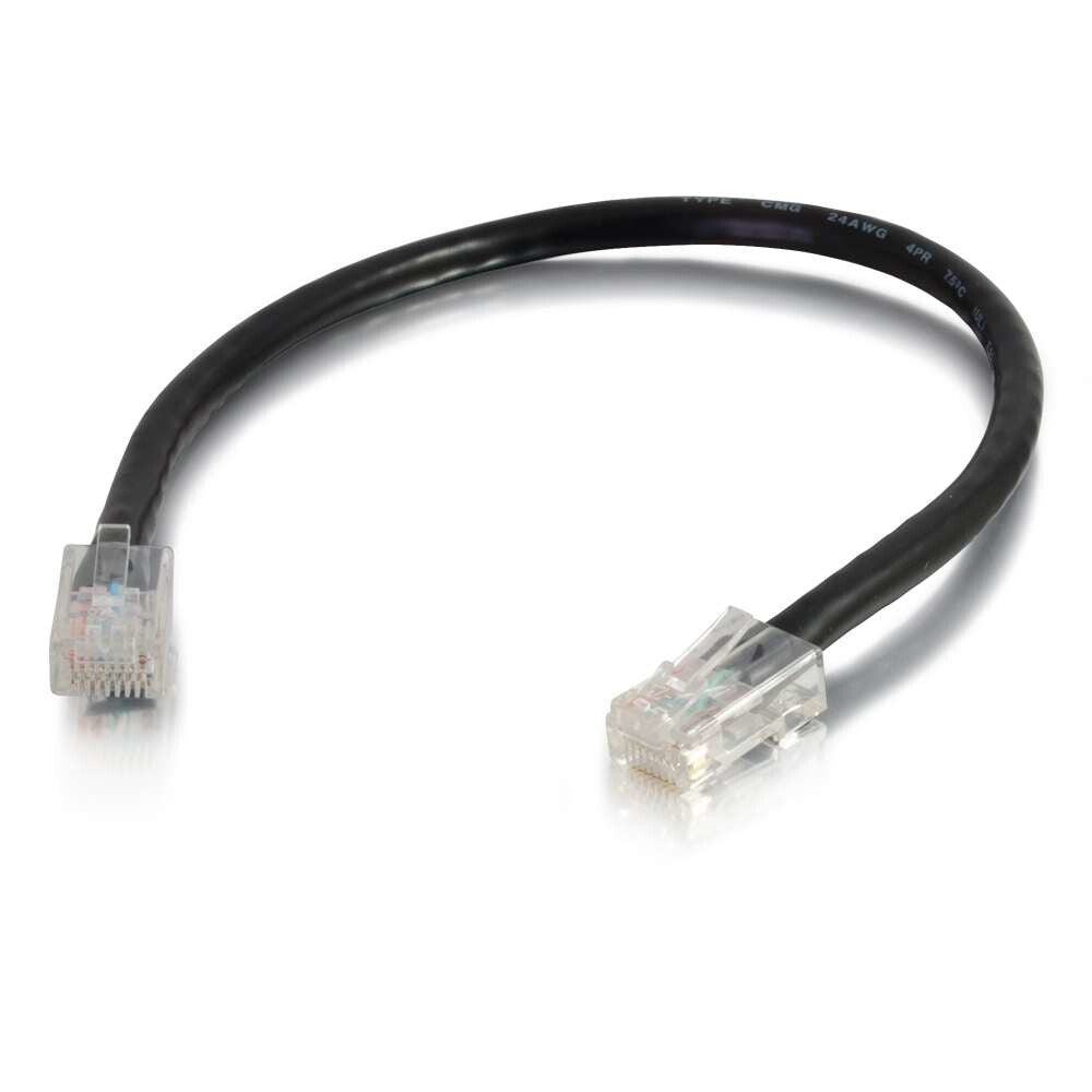 C2G 6" Cat6 networking cable Black 0.15 m U/UTP (UTP)