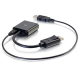 C2G 8in DisplayPortTM Male to VGA + Audio Female Active Adapter Converter - Black