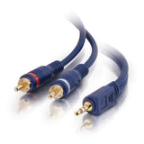 C2G 25ft (7.6m) VelocityTM One 3.5mm Stereo Male to Two RCA Stereo Male Y-Cable