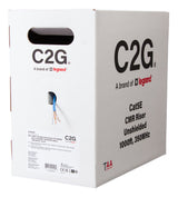 C2G 1000ft (304.8m) TAA-Compliant Cat5e Bulk Unshielded (UTP) Ethernet Network Cable with Stranded Conductors In-Wall CM-Rated - Blue