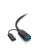 C2G 25ft (7.6m) Performance Series USB-A Male to USB-A Female Active Optical Extension Cable (AOC) - 3.2 Gen 2 (10Gbps) Plenum Rated