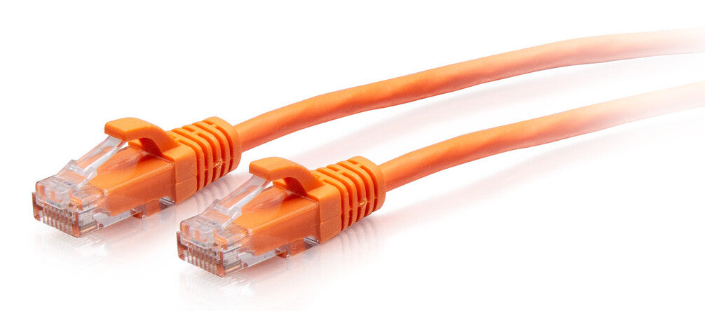 C2G 0.3m Cat6a Snagless Unshielded (UTP) Slim Ethernet Patch Cable - Orange