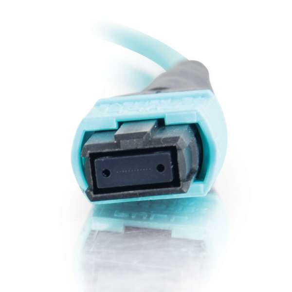 C2G 15m, 2xMPO InfiniBand/fibre optic cable MPO OFNR Turquoise