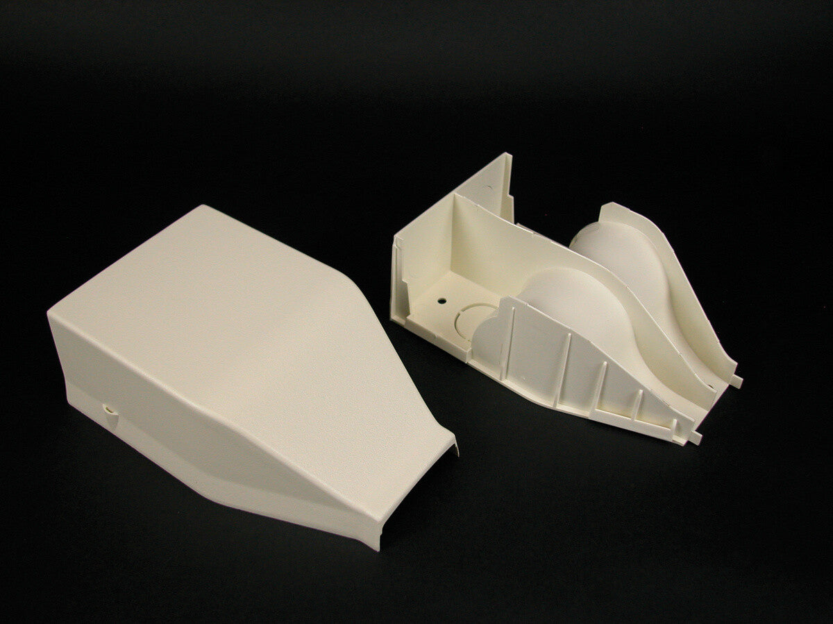 WIREMOLD 2310DFO 2300 Radiused Divided Entrance End Fitting in Ivory