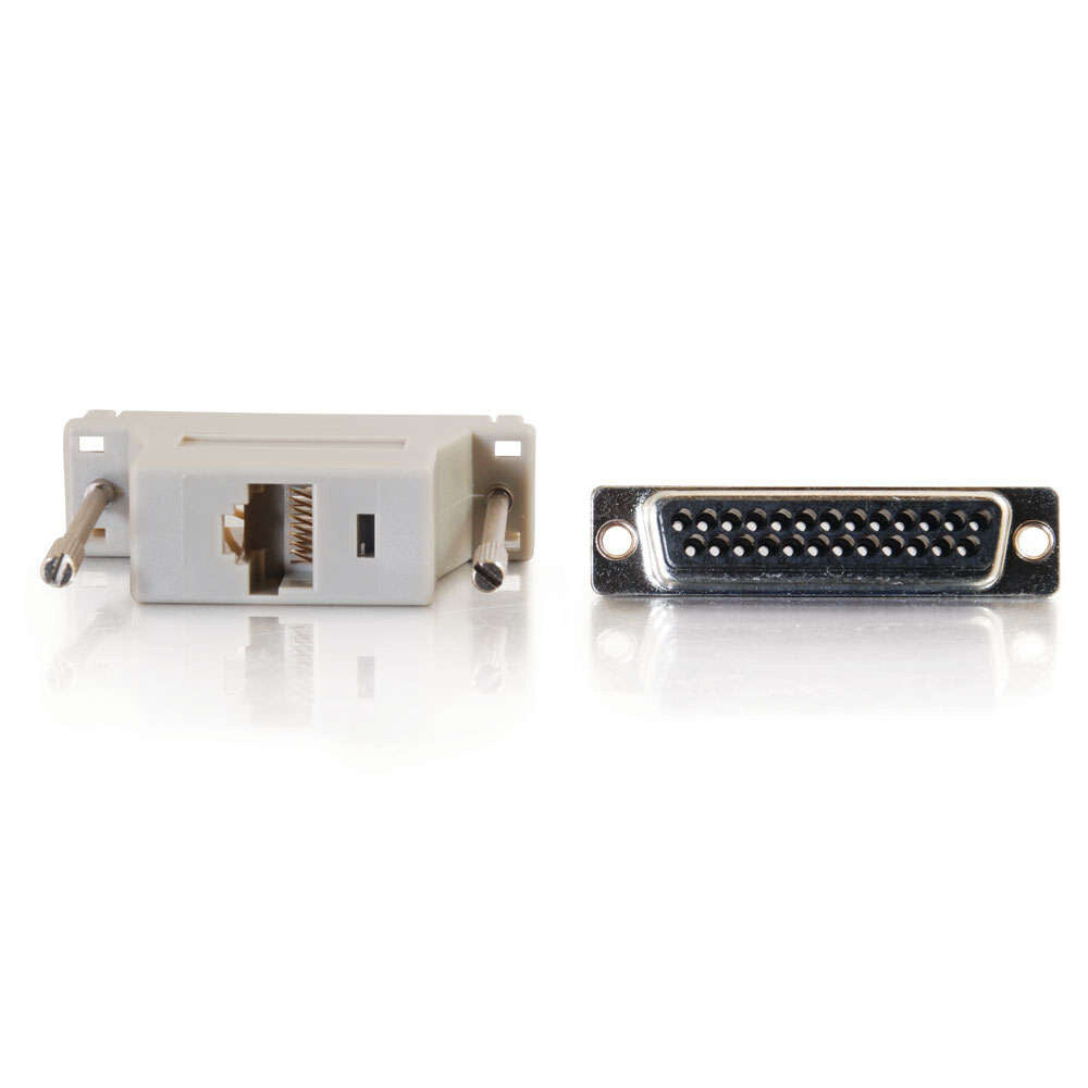 C2G RJ45 to DB25 Male Modular Adapter - Gray