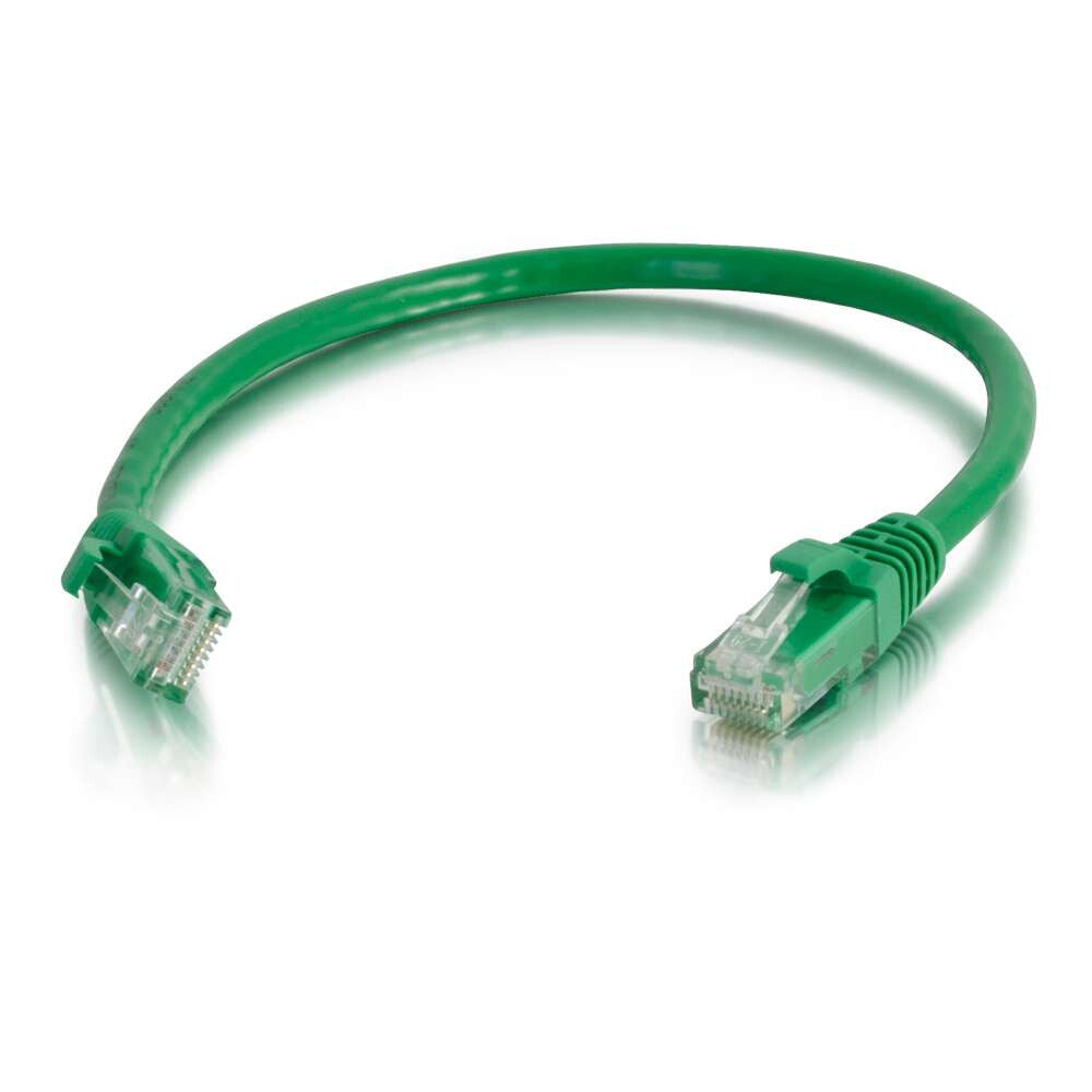 C2G 6" Cat6 networking cable Green 0.15 m U/UTP (UTP)