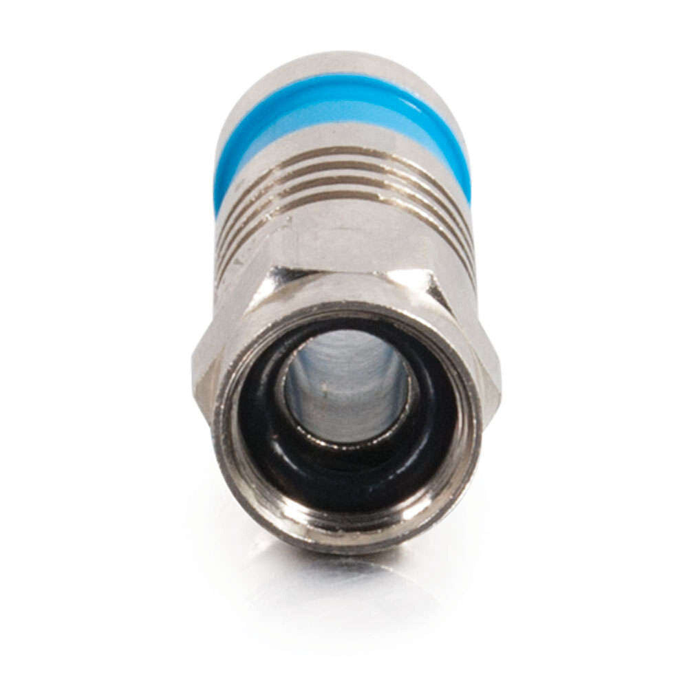C2G RG6 Quad Compression F-Type Connector with O-Ring Multipack (50 pack) (TAA Compliant)