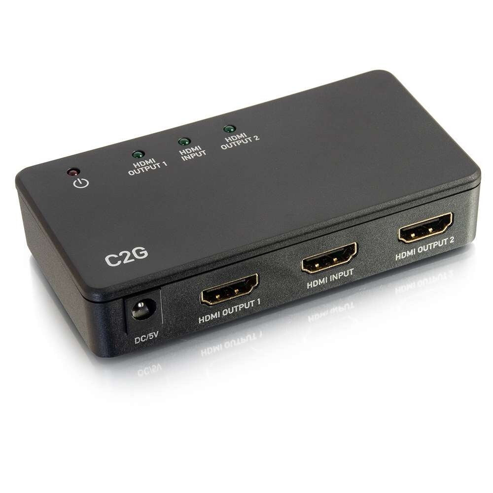 C2G 2-Port HDMI® Distribution Amplifier Splitter - 4K 30Hz