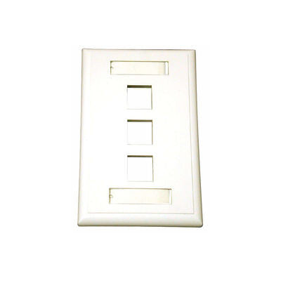 C2G 3-Port Multimedia Keystone Wall Plate - White