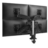 Chief KX Low-Profile Quad Monitor Arms, Column Desk Mount, Black