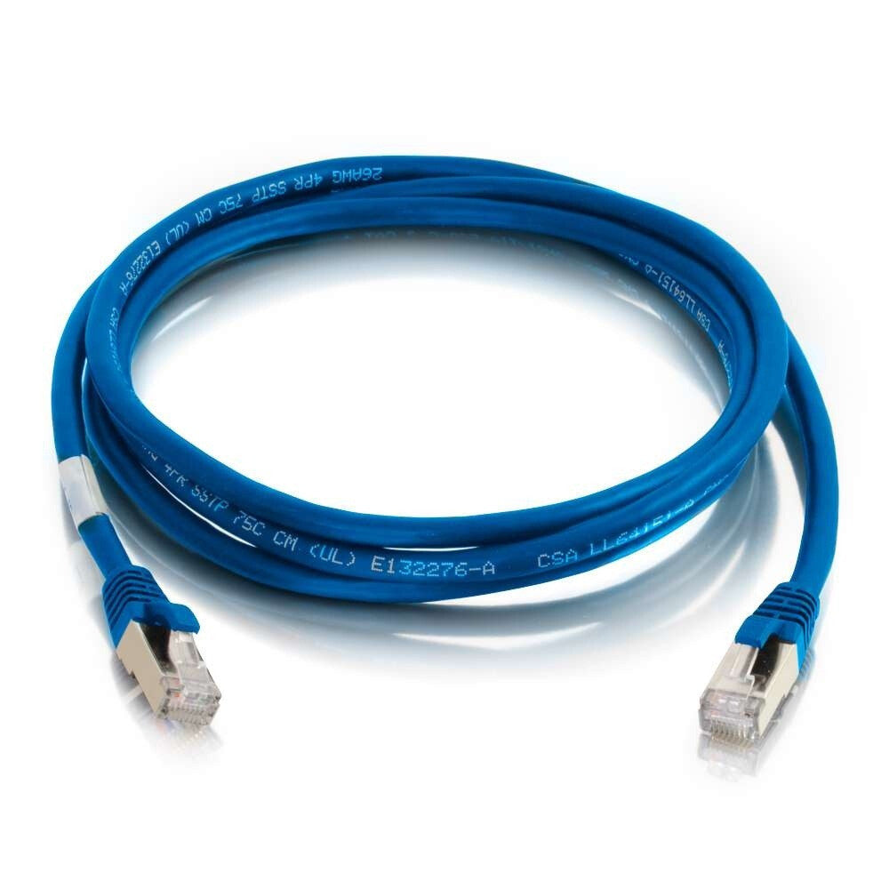 C2G 6ft (1.8m) Cat6a Snagless Shielded STP Ethernet Network Patch Cable - Blue