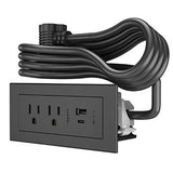 WIREMOLD RDZCBK socket-outlet 2x Type B + USB Type A + USB Type-C Black