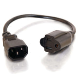 C2G 3ft (0.9m) 18 AWG Monitor Power Adapter Cord (IEC320C14 to NEMA 5-15R)