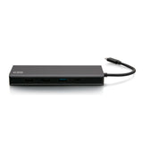 C2G USB-C® 9-in-1 Dual Display Docking Station with 60W Power Supply, HDMI®, Ethernet, USB, 3.5mm Audio and Power Delivery up to 60W - 4K 30Hz (TAA Compliant)